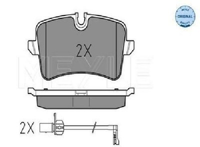Original MEYLE Bremsbelagsatz Scheibenbremse 025 246 0617/W für Audi Porsche
