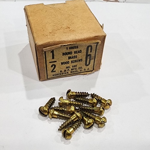 50 Vis à Bois En Laiton Massif Tête Ovale Fendue #14 X 2 Pouces - Pour Finitions Décoratives