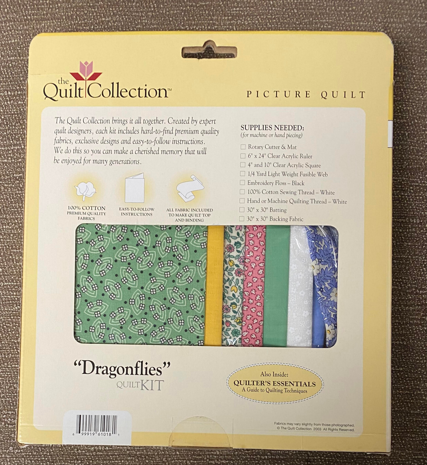 DRAGONFLIES QUILT KIT by the Quilt Collection 2003 | eBay