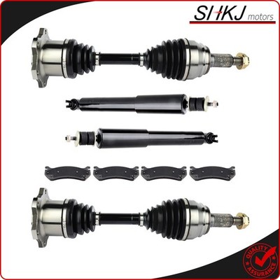 Front CV Axle & Brake Pads & Struts for Chevrolet Silverado 1500 WT 4.8L 2002-04