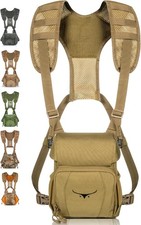 Ergonomic Tactical Chest Pack for Hunting - Lightweight Coyote Binocular Harness