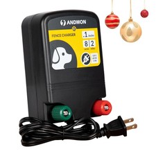 0.12 Joule Electric Fence, AC-Powered Electric Fence Charger for 2 Miles  8 ...