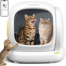 Self-Cleaning Cat Litter Box, 75L Extra Large Open Automatic Cat Litter Box for