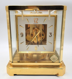 Jaeger LeCoultre Model 528 8 ATMOS Mantel Clock TESTED 24/hr & RUNNING Lot.H87
