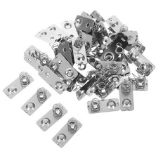 50 PCS Replacement Spring Plate Metal Battery Silver Terminal Contact