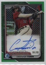2024 Bowman Green Refractor 4/99 Cristofer Torin #BMA-CT Auto 0rz7