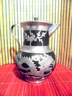 DRAGON CLAY PEWTER WATER JUG
