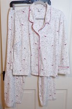 Charter Club Red Cardinal  Berry Cotton Knit Pajama Set Women  s Size L
