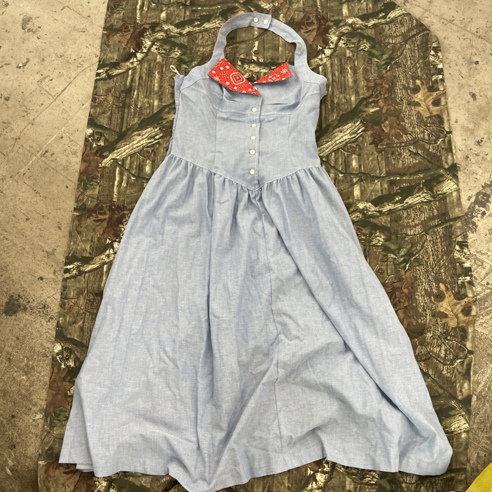 Panhandle Slim Dress Size 16 Blue Western H68