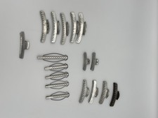 Vintage Metal Hair Curler Clips Rollers Goody Tip Top USA Barber Salon Lot