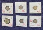 Silver COIN Lot of 6 (AU Washington Quarter & Five Barber Silver Dimes)