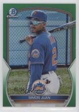2023 Bowman Chrome Prospects Green Refractor 86/99 Simon Juan #BCP-38 p0i