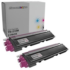 2PK TN210M for Brother TN-210 MAGENTA Laser Toner Cartridge DCP-9010CN HL-3040CN