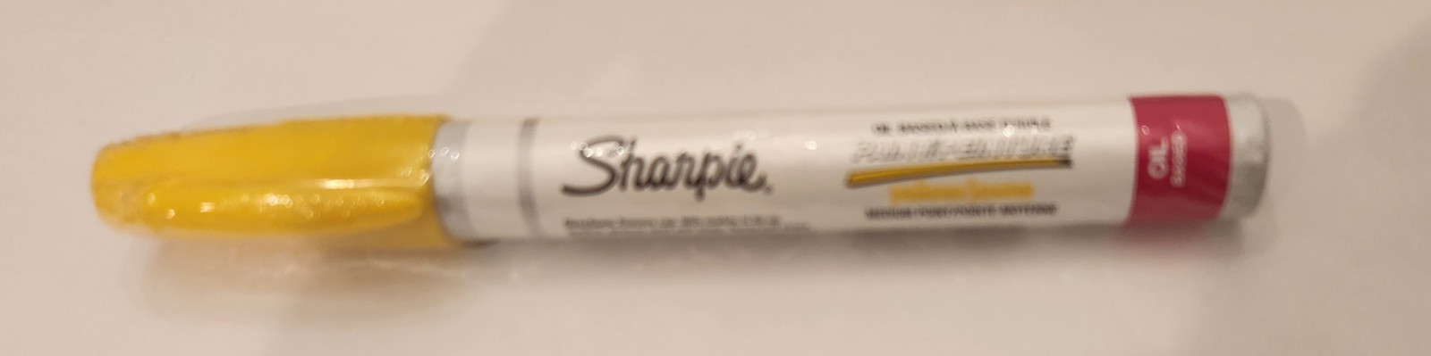 Sharpie YELLOW ink CAP Marker Paint Oil Based pink line medium point art lot 12