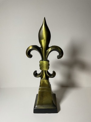 Fleur de Lis Doorstop Decorative Item Rustic French Home Shelf Decor