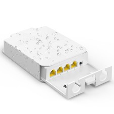 Outdoor Gigabit PoE Extender 1 in 3 Out, 802.3af/at 4 Port PoE Repeater IP66 ...