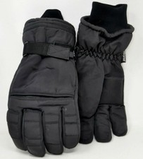 MEN's WINTER INSULATED GLOVES- 40 Gram THINSULATE WATERPROOF Black Size XL