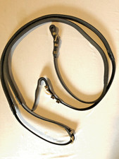 Black English Event Reins- BRASS BUCKLE ENDS - 5/8" x 9.5' -GREAT 