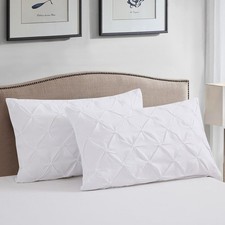 Lightweight Microfiber Decorative Pillow Shams, Pinch Pleat Design Standard Size
