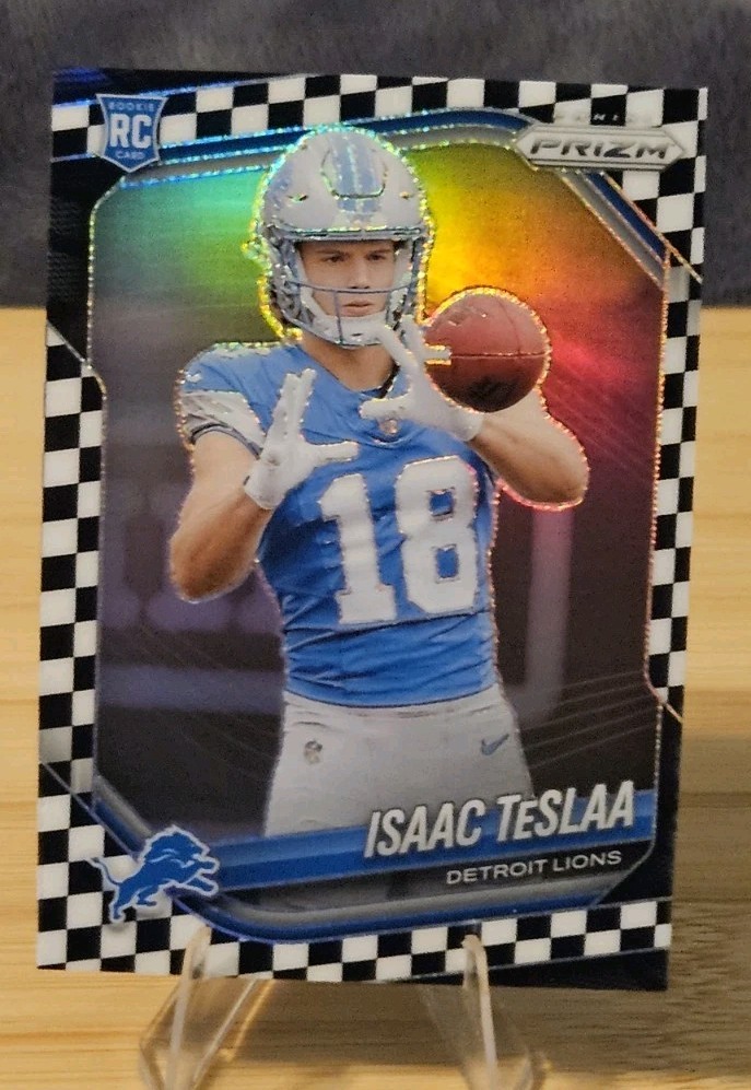 2025 Panini Prizm - Rookies Isaac Teslaa #316 Black & White Checker Prizm (RC)