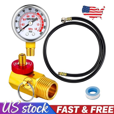 #ad Air Tank Repair Kit Air Tank Valve Kit with Gauge Come with 2quot; Pressure US STOCK $15.99