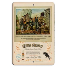 Old Crow Whiskey: Vintage Kentucky Distillery Sign