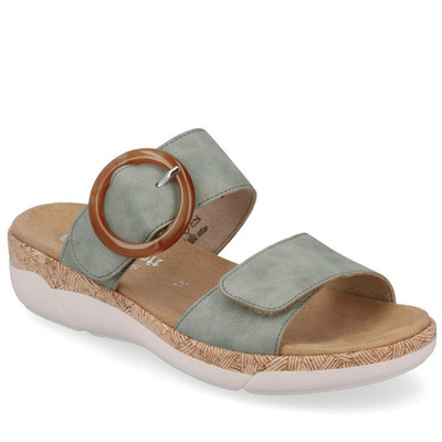 NEW Remonte Jocelyn 58 Sandal in Peppermint Faux Nubuck Large Buckle Boho-Chic