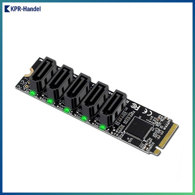 M.2 auf SATA Adapter 5 Ports NVME 1 auf 5 SATA 3.0 Erweiterungskarte