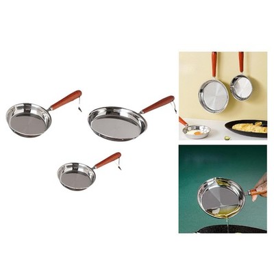 Bratpfanne Soßenpfanne flacher Boden Edelstahl Metallpfanne Haushalt Bratpfanne