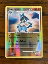 Carta Pokemon Lucario 6/130 Reverse Holo Diamante e Perla 2007 Inglese