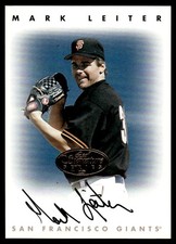 1996 Leaf Signature Series Autographs Gold Mark Leiter Auto San Francisco Giants