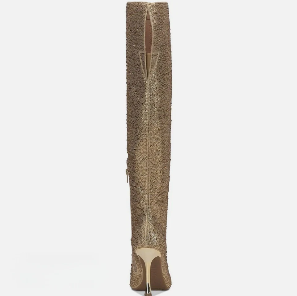 I.N.C. Botas por encima de la rodilla International Concepts Saveria Gold Bling ¡NUEVAS! Talla 6,5 Foto 3 de 4