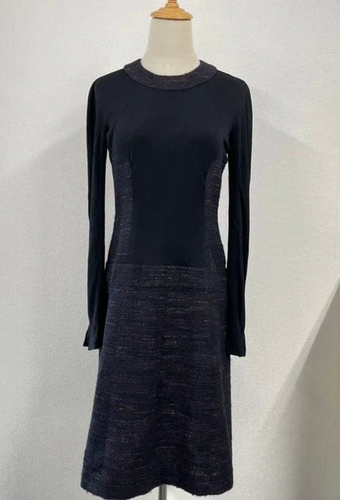 Chanel — Authentic Chanel Tweed Dress P19713W03043 Size:38 Black SK1704