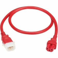 Eaton Tripp Lite 6ft PDU C15 to P-Lock C14 Heavy-Duty Power Cords Red 6 Pack