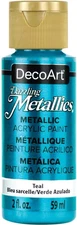 Deco Art Dazzling Metallics Paint, 2-Ounce, Teal