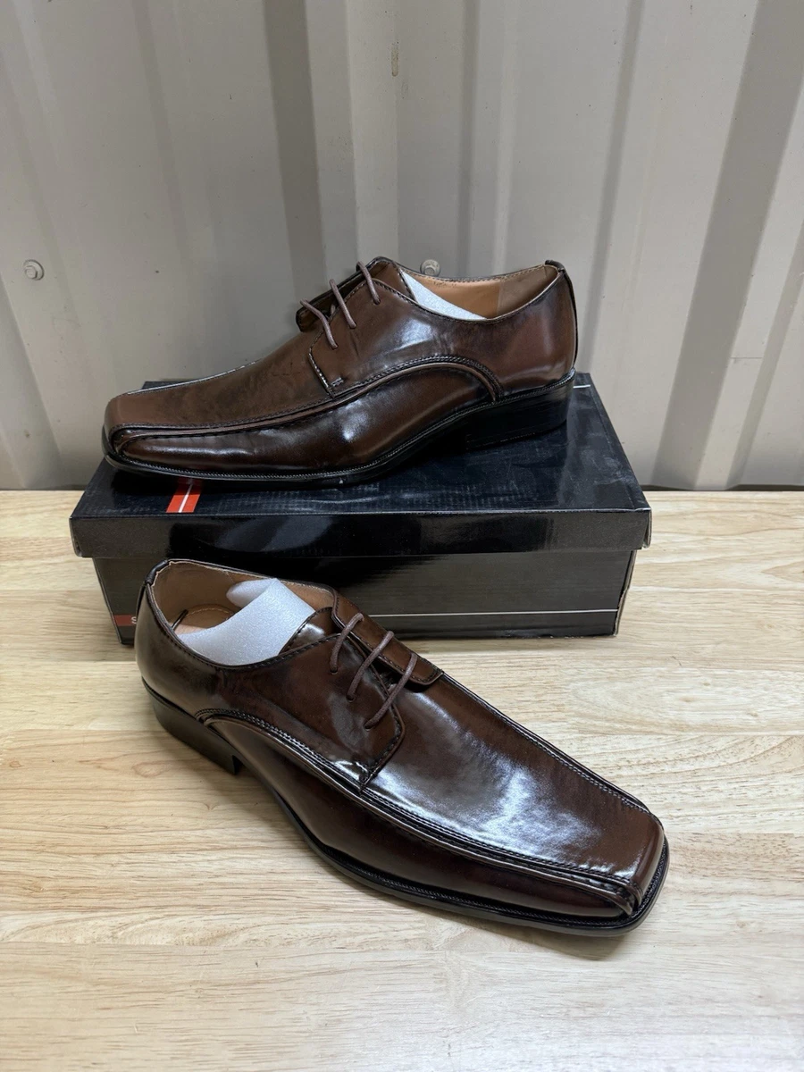Oxford Brown Striped Dress Shoes for Men for sale | eBay display picture 3