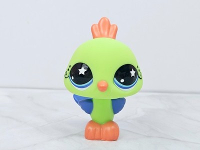 Authentic Littlest Pet Shop #G7 #232 Authentic green peacock - Hasbro LPS