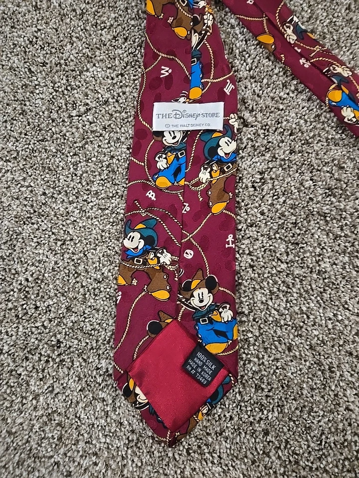 Disney Mickey Mouse Lote De 2 Corbatas De Seda De Colección Vaquero Patriótico Occidental EE. UU.  Foto 4 de 4