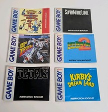 Game Boy Instruction Booklets Set Of 6 W/ Owners Manual