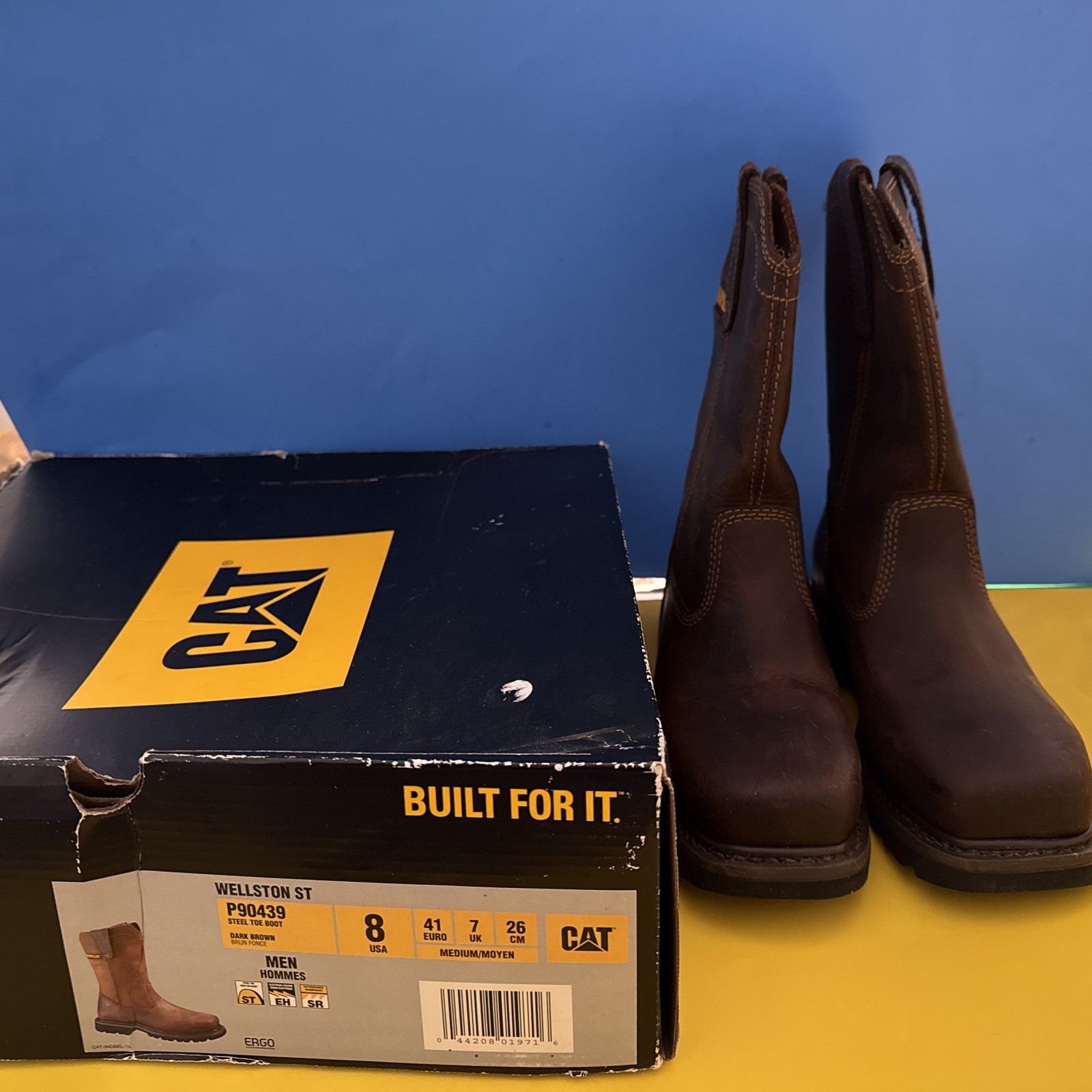 S Steel Toe P90439 Brown Leather