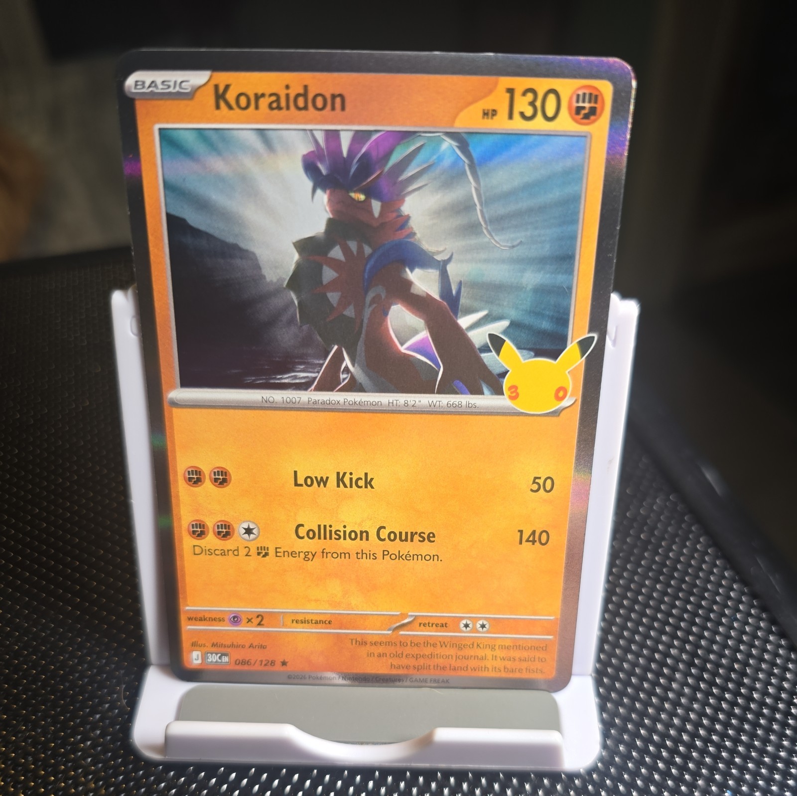 Koraidon 086/128 30th Celebration Pokémon TCG Rare Holo Near Mint! NM