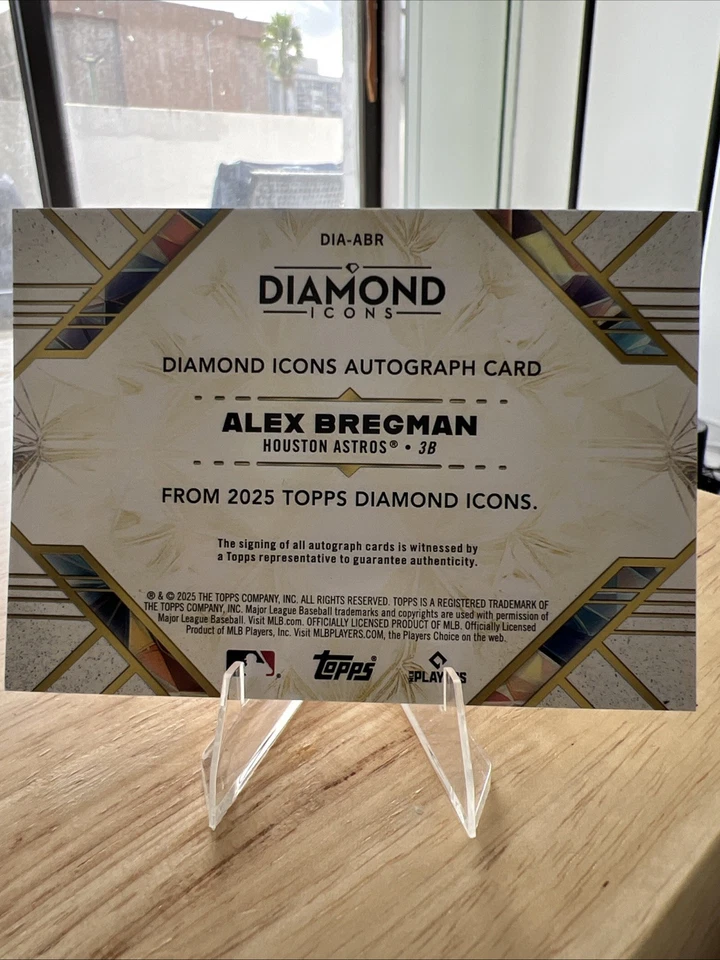 Alex Bregman 2025 Diamond Icons Auto Number Match 1/5 Foto 2 de 4