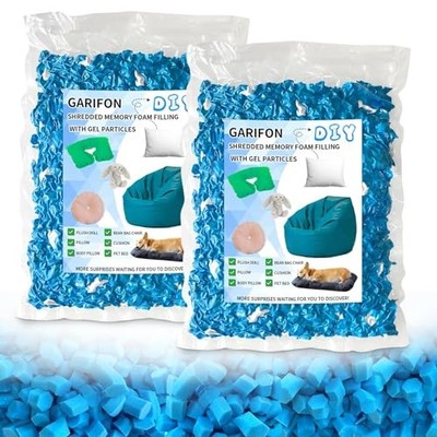 10lbs Bean Bag Filler, Pillow Bean Bag Stuffing Electric Blue & White 10 Pounds