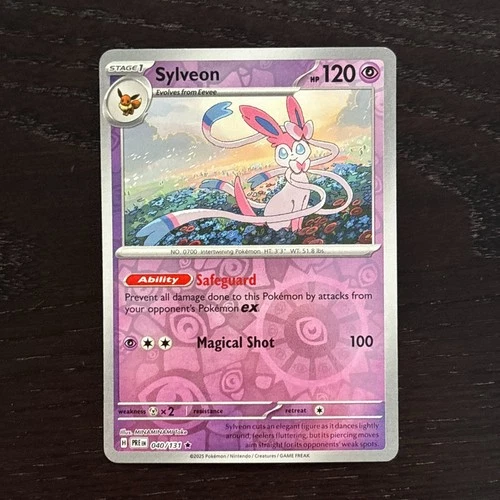 Sylveon 040/131 Pokemon Prismatic Evolutions Reverse Holo Rare NM