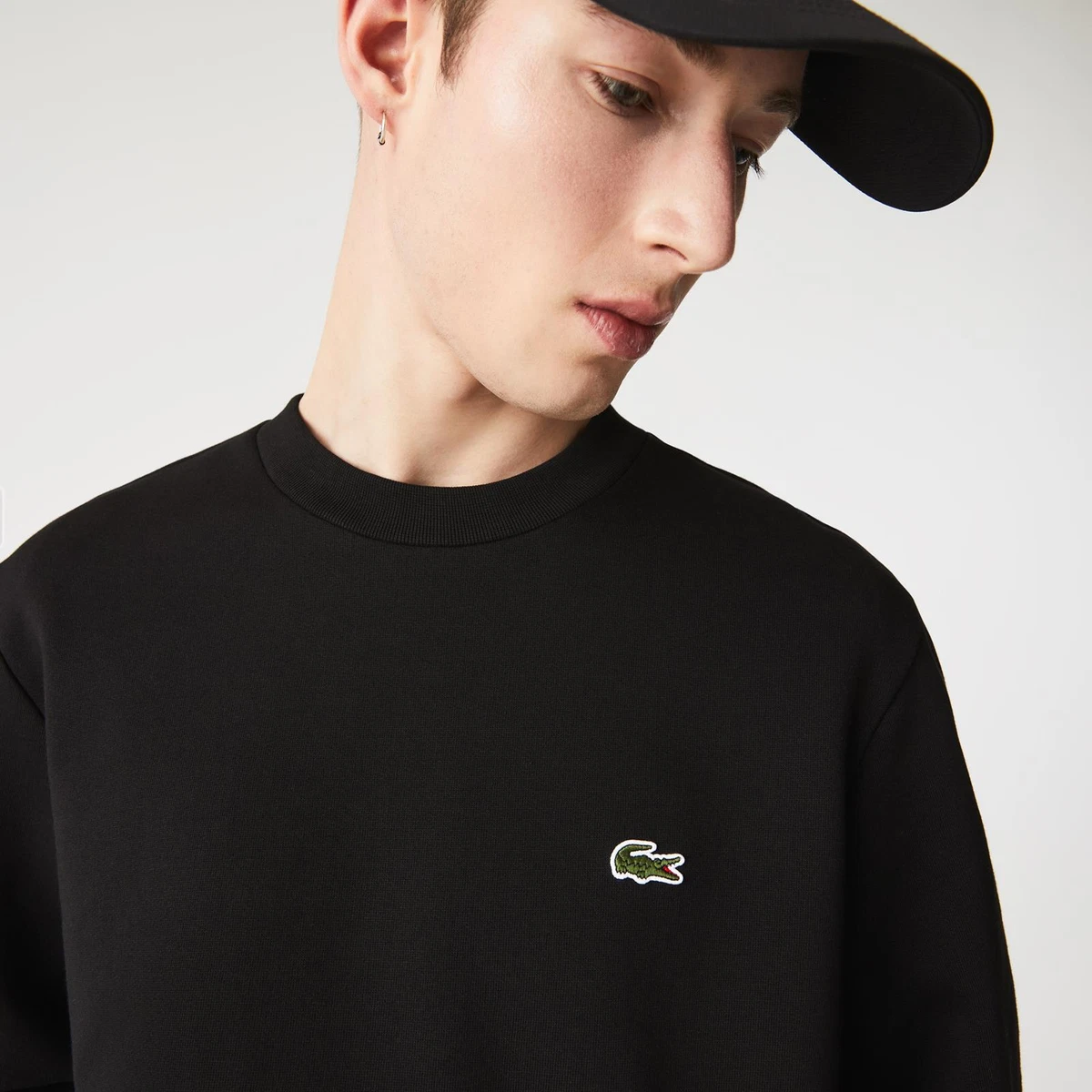 Lacoste Crew Sweatshirt Black eBay