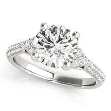2.35 Ct Certified Moissanite Engagement Beautiful Ring Solid 950 Platinum Size 5