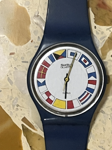 Swatch Raro "12 FLAGS" Ref. GS101 Anno 1984 Nuovo - Foto 2 di 6