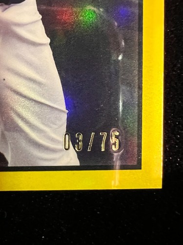 2019 Topps Baseball Collector Series Jay Groome Yellow /75 - Picture 6 of 7
