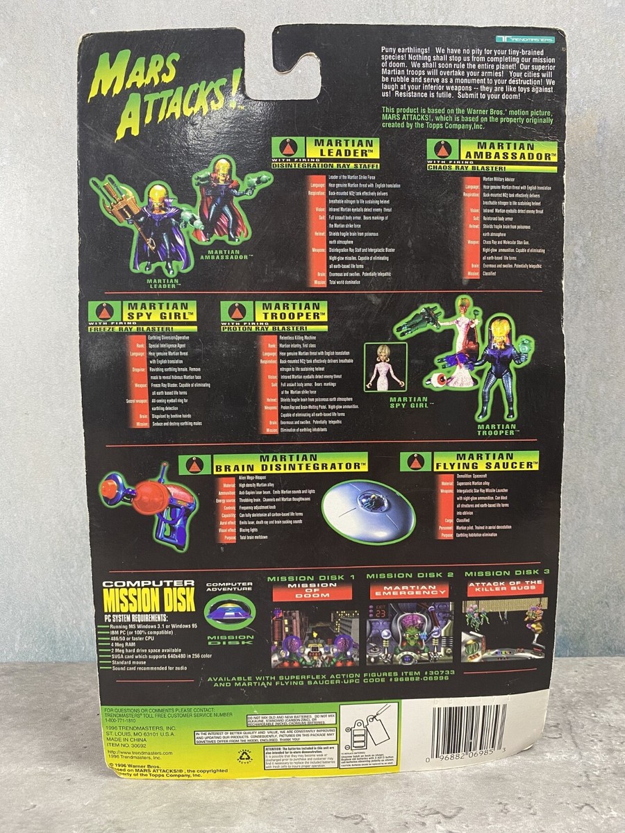 Trendmasters MARS ATTACKS Martian Spy Girl Action Figure for