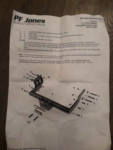 PF JONES TF0184-BKT BAG OF BOLTS NUTS AND WASHERS 38 IN TOTAL - Picture 2 of 2